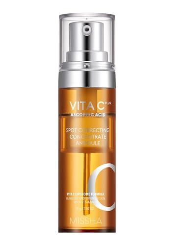 MISSHA Vita C Plus Spot Correcting Concentrate Ampoule, Facial Serum, Korean Skin Care, Kbeauty, 0.52 Fl oz/15ml