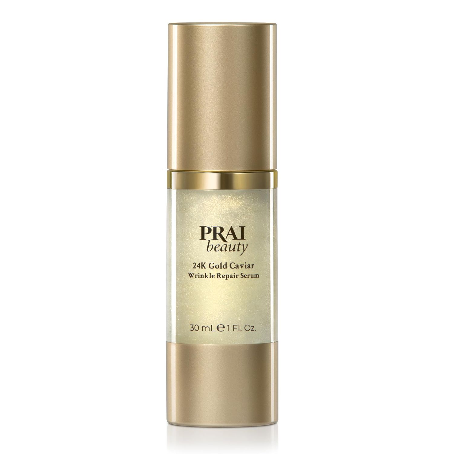 PRAI Beauty 24K Gold Caviar Wrinkle Repair Serum for Face | Anti-Aging Serum with Hyaluronic Acid to Plump and Fill In Wrinkles | Anti-Wrinkle Serum with Vitamin C for Brighter, Firmer Skin | 1.0 Oz
