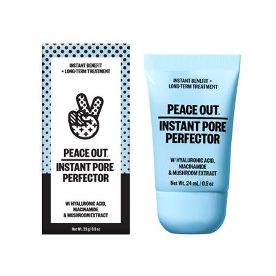Peace Out Skincare Instant Pore Perfector, Skin Primer to Blur Pores, Reduce Redness and Extend Makeup Wear, Instant Filter Finish, Hyaluronic Acid and Niacinamide, Silicone-Free, 0.8 Oz