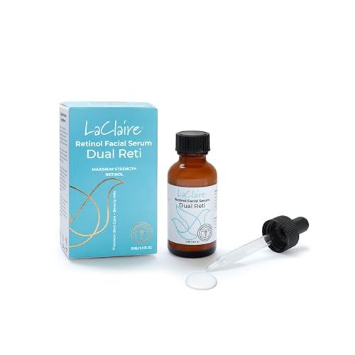 Laclaire Fresh Look, Same Ingredients 8% Complex Retinol Facial Serum - Anti-Aging, Brightening Neck &amp; Facial Serum, Helps Nourish Skin with Lactic Acid, Vitamin A, &amp; Retinyl Palmitate - 15 ml