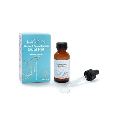 Laclaire Fresh Look, Same Ingredients 8% Complex Retinol Facial Serum - Anti-Aging, Brightening Neck &amp; Facial Serum, Helps Nourish Skin with Lactic Acid, Vitamin A, &amp; Retinyl Palmitate - 15 ml