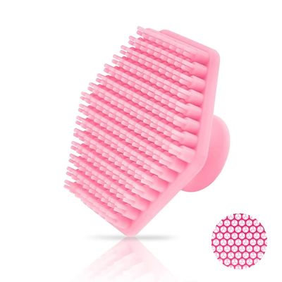 Silicone Face Scrubber - Facial Brush for Deep Cleansing and Gentle Exfoliation, Soft Silicone Scrubber with Anti-Slip Handle for All Skin Types, Face Exfoliator for Men &amp; Women - Pink