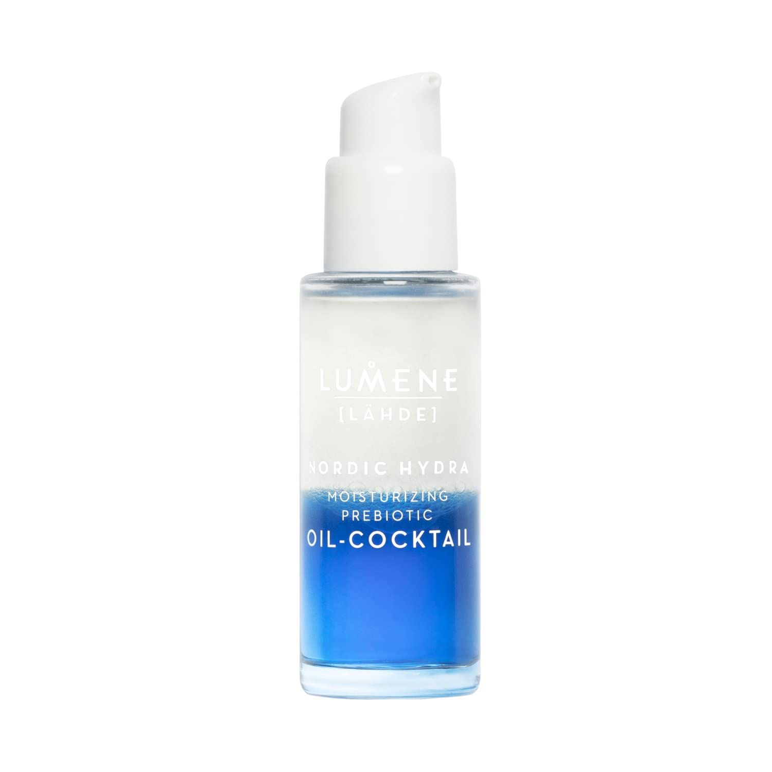 Lumene Nordic Hydra Moisturizing Prebiotic Oil-Cocktail - Nurturing Bi-Phase Face Oil for Dehydrated Skin &amp; Skin Barrier Repair - Essential Nordic Mix &amp; Hydrating Oil for Dry Skin (30ml)