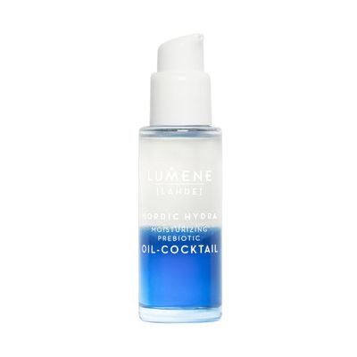 Lumene Nordic Hydra Moisturizing Prebiotic Oil-Cocktail - Nurturing Bi-Phase Face Oil for Dehydrated Skin &amp; Skin Barrier Repair - Essential Nordic Mix &amp; Hydrating Oil for Dry Skin (30ml)