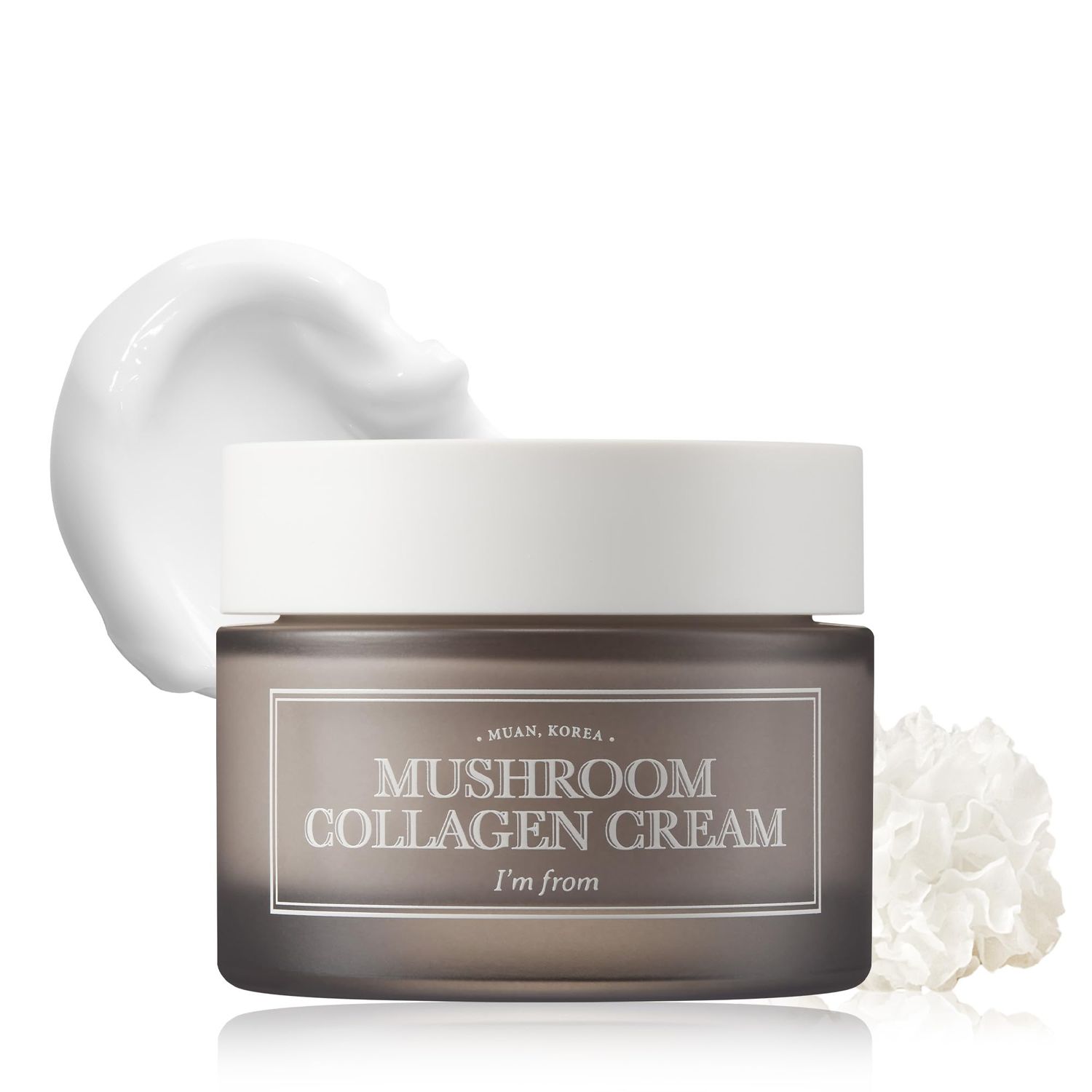 Im from Mushroom Collagen Cream 1.69 Fl Oz, Vegan, Collagens, Skin Firming Cream for Face, Anti Wrinkles, All Natural Organic Face Moisturizer