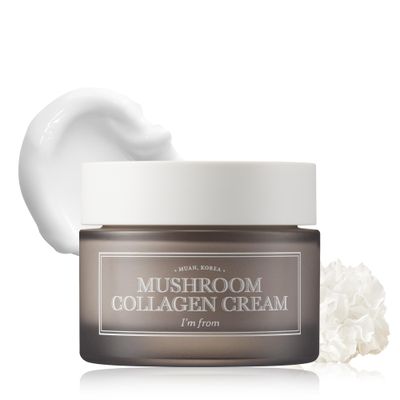 Im from Mushroom Collagen Cream 1.69 Fl Oz, Vegan, Collagens, Skin Firming Cream for Face, Anti Wrinkles, All Natural Organic Face Moisturizer