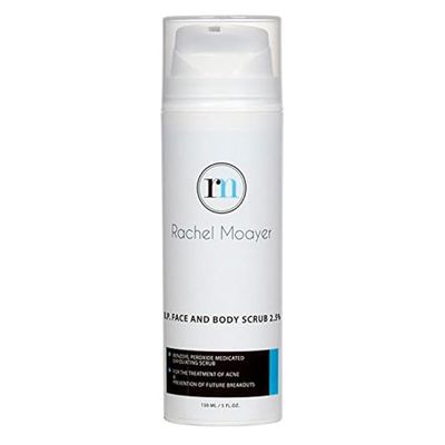 Rachel Moayer Skincare Acne Face &amp; Body Scrub with 2.5% Micronized Benzoyl Peroxide, Facial Exfoliating Scrub for Acne Care, No Prescription Needed