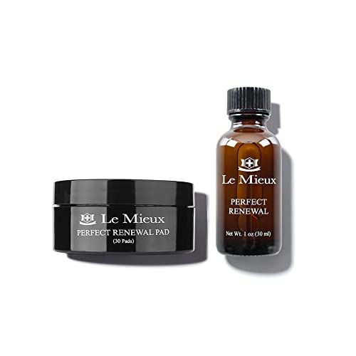 Le Mieux Perfect Renewal Set - Gentle Peel for Face with Mandelic Acid, Hyaluronic Acid, Licorice Root &amp; Niacinamide - Facial Peel Pads for Clogged Pores &amp; Dark Spots &amp; Radiance (30 ml / 30 Pads)