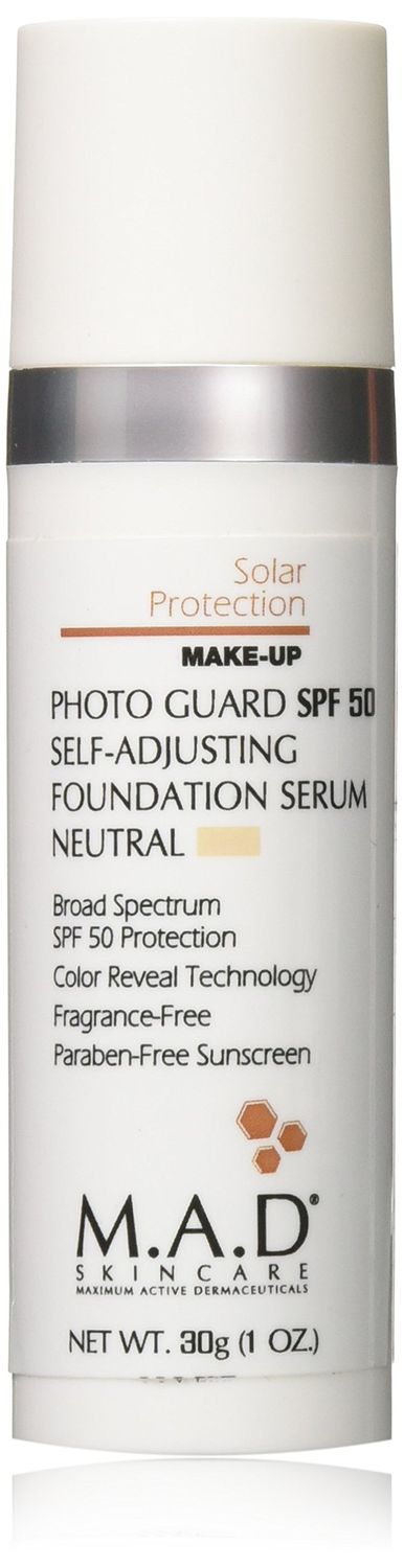 M.A.D SKINCARE SOLAR PROTECTION: Photo Guard SPF 50 Self-Adjusting Foundation Serum: Neutral - 30g