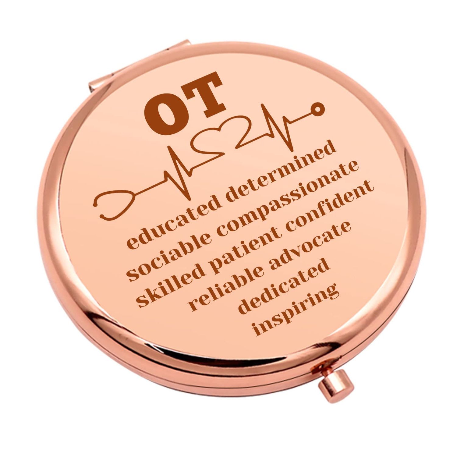 OT Gift Thank You Gift Compact Makeup Mirror for OT Student Occupational Therapist Gifts for Women Occupational Therapy Gift Appreciation Gifts Folding Makeup Mirror Retirement Graduation Gifts