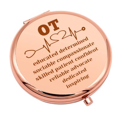 OT Gift Thank You Gift Compact Makeup Mirror for OT Student Occupational Therapist Gifts for Women Occupational Therapy Gift Appreciation Gifts Folding Makeup Mirror Retirement Graduation Gifts
