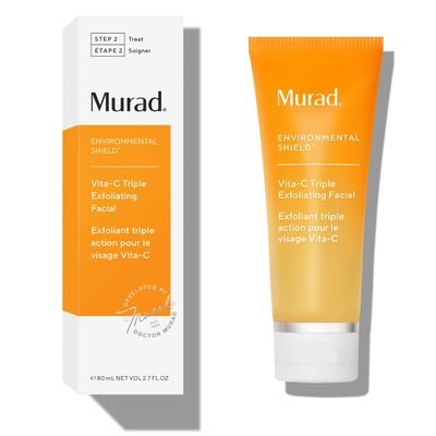 Murad Environmental Shield Vita-C Triple Exfoliating Facial - Exfoliating Facial Scrub with Antioxidant Gold Stabilized Vitamin C - Smoothing &amp; Brightening, 2.7 Fl Oz