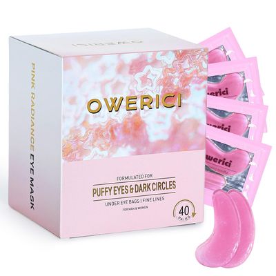Owerici Under Eye Patches, 40 Pairs Eye Mask for Dark Circles, Puffy Eyes, Under eye Bags, Wrinkles, Eye Care, Puffy Eyes Treatment, Under Eye Mask, Eye Treatment Skin Care for Men &amp; Women Gift