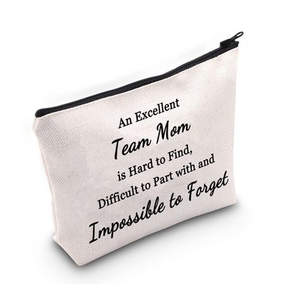 LEVLO Best Coworker Leaving Gifts An Excellent Team Mom is Hard to Find Makeup Bags Women Colleague Leaving Gift (An Excellent Team Mom)