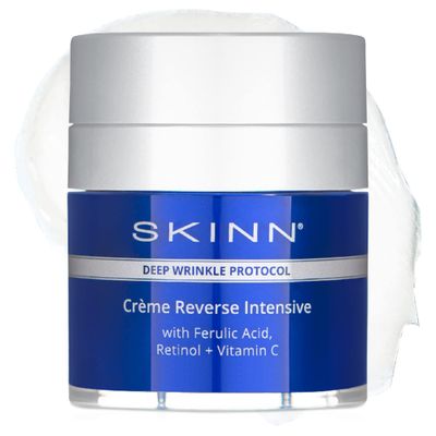 SKINN Crme Reverse with Ferulic Acid, Retinol and Vitamin C-Crme Reverse Intensive-Anti-Aging Cream with Hyaluronic Acid to Plump Skin Vitamin C Help to Improving Tone, Firmness of Skin