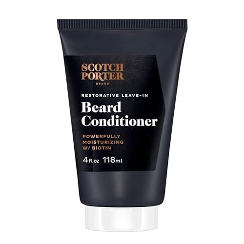 Scotch Porter Restorative Leave-In Beard Conditioner - Deep Conditioning Softener with Lightweight Feel, Reduces Frizz &amp; Provides Long-lasting Hydration &amp; Shine to Dull, Dry, Coarse Beards - 4 oz.