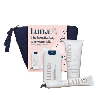 Luna Daily Hospital Bag Essentials Kit - Skincare Set for Sensitive Skin | Soothing Mist, Hydrating Balm, Gentle Cleanser &amp; More | Ideal for Postpartum &amp; Travel