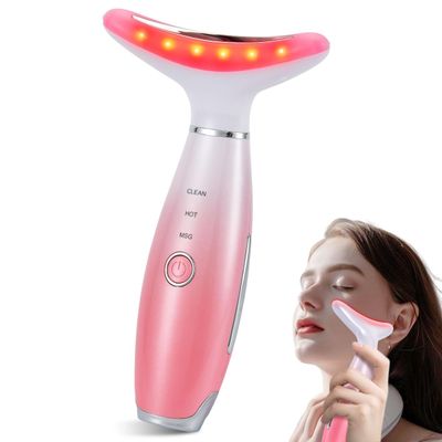 LATME Facial Massager,Neck Face Massager Tool,3 Mode Massage with Heat,Portable Beauty Instrument for Skin Care Women Gift