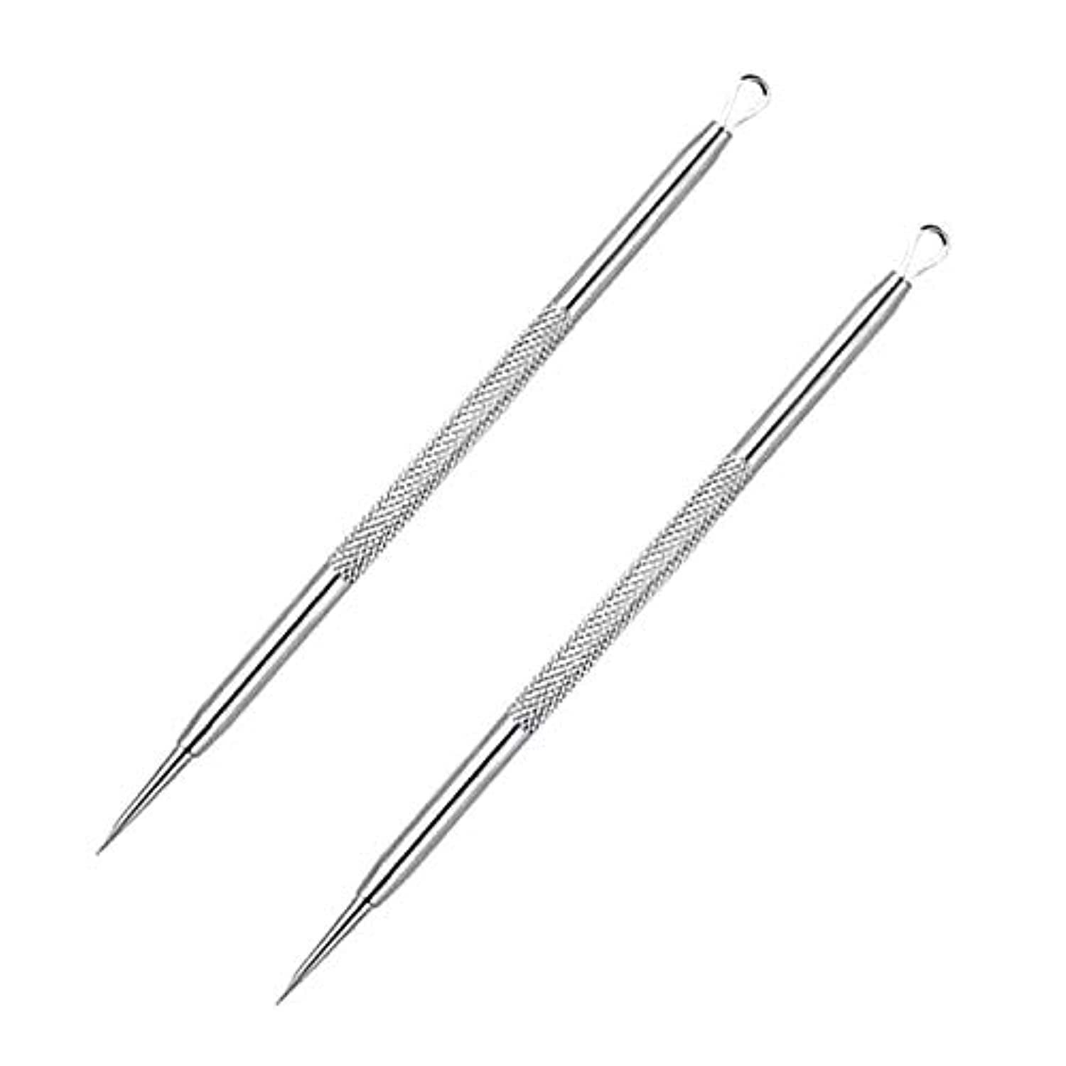 Luxxii - (2 Pcs) Acne Removal Needle, Whitehead &amp; Blackhead Remover, Pimple Extractor Tool (A)