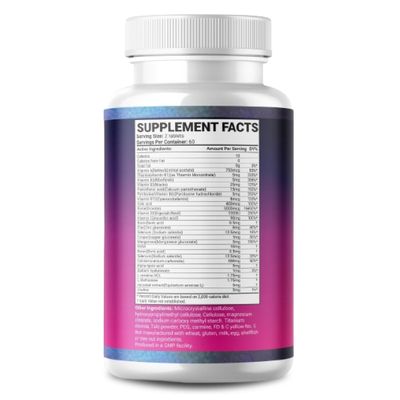 Organic Strength Hair Skin Nails 2 Tablets A Day Halal Vitamins for Adults 30 Servings.