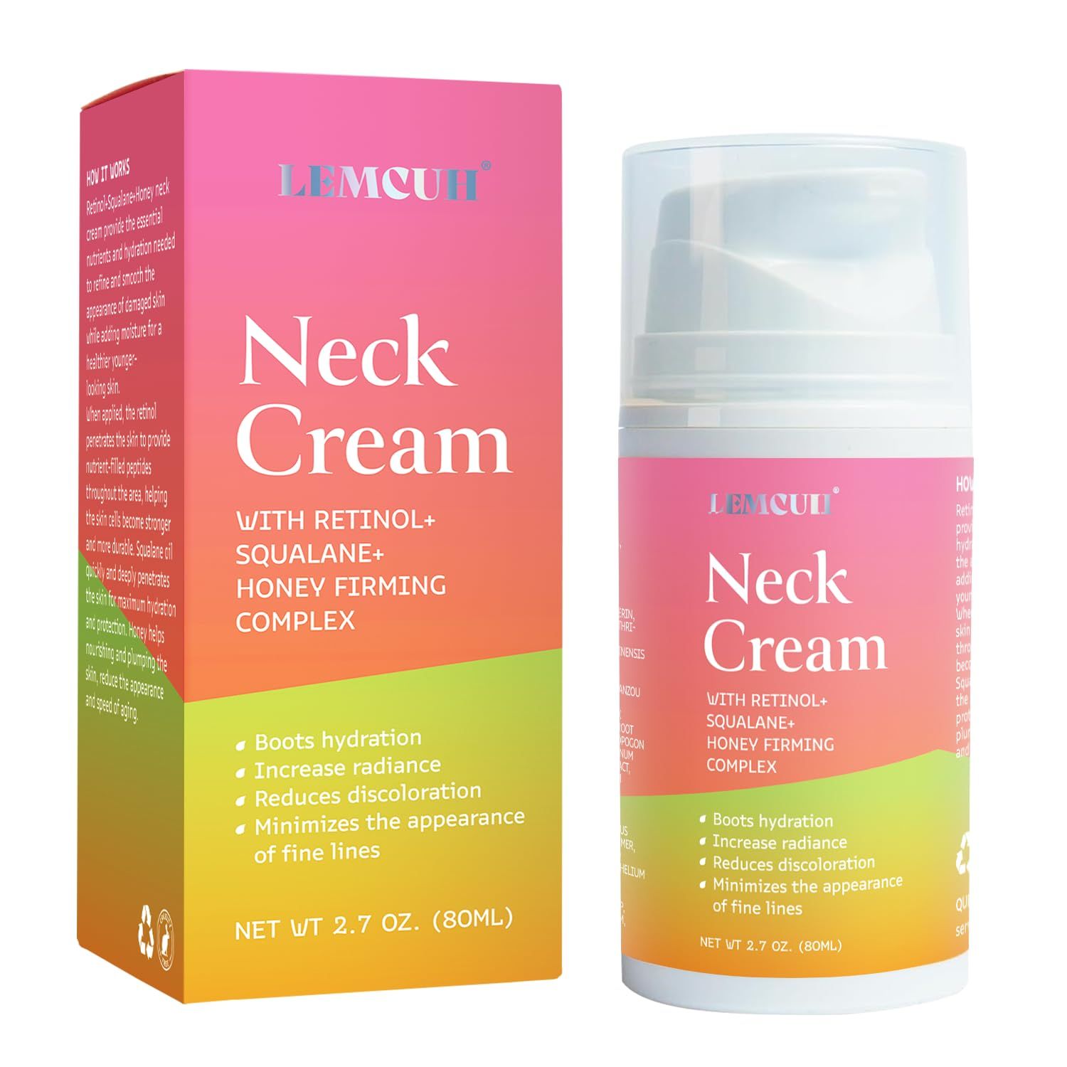 Retinol Neck Firming Tightening Cream: Neck Firming Cream for Women - Retinol Tightening Skin Creams - Anti Wrinkle Aging for Neck &amp; Dcollet