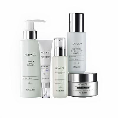 Nov Age Oriflame NovAge Bright Intense Rutin Set of 5 products (recommended for all age) reduces all major skin tone discolourations and dark spots in 2 weeks