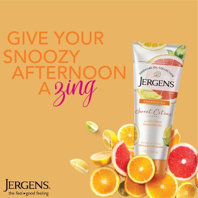 Jergens Sweet Citrus Body Butter, Hand and Body Lotion, Moisturizer for Women, Lotion with Essential Oil for Indulgent Moisturization, 7 Oz