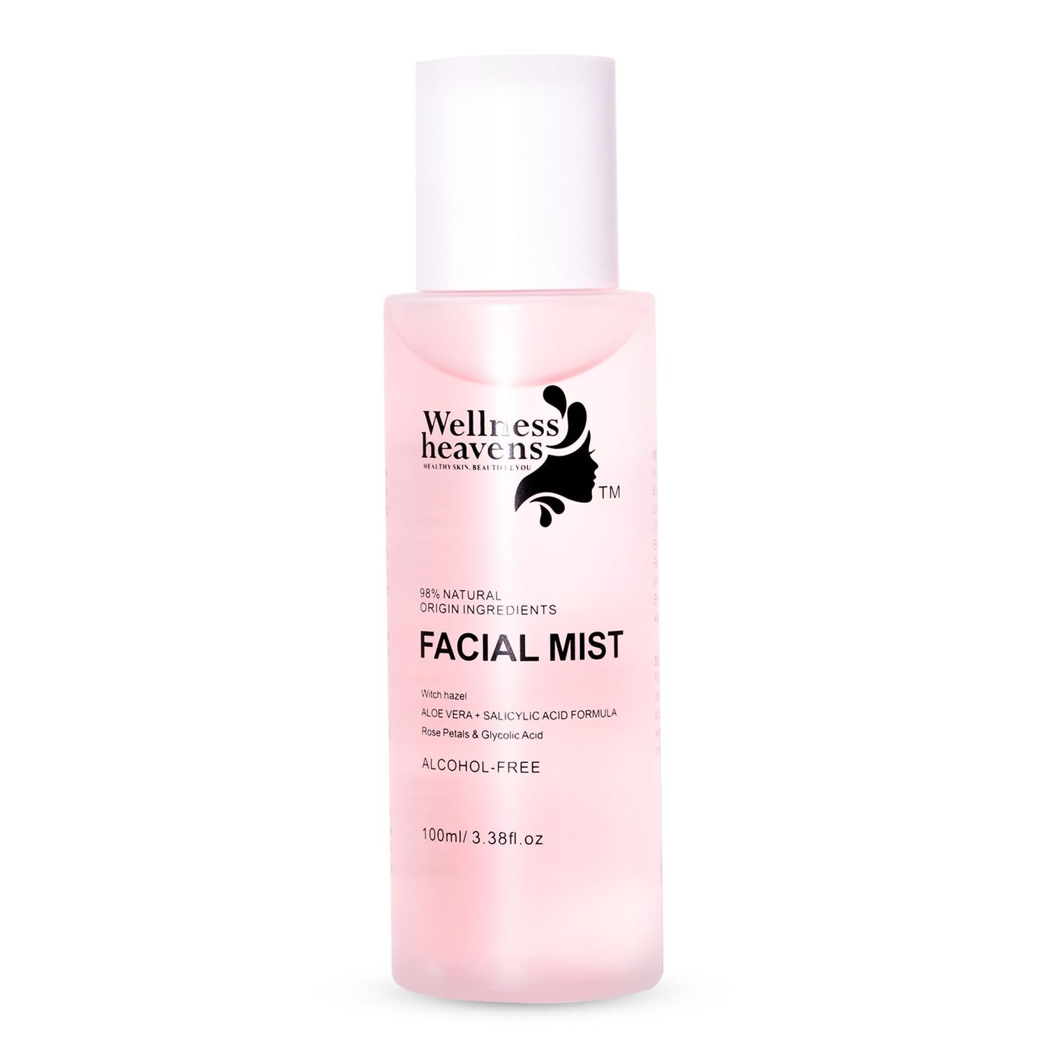 Hydrating Witch Hazel Facial Toner That Tightens Pores- Refreshing, Balancing, and Soothing Skin, Alcohol-Free Face Toner w, Aloe Vera, Rose Petal, Salicylic &amp; Glycolic Acid, 100ml