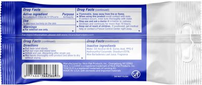 Nice 'N Clean Sensitive Skin Wet Hand Wipes Infused with Aloe &amp; Vitamin E, Blue, 400 Count