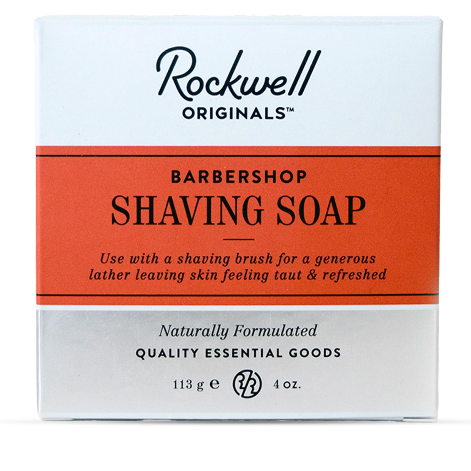 Rockwell Babershop Shaving Soap | Formulated with Shea Butter, Coconut Oil &amp; Wheat Protein for Smooth &amp; Soothing Wet Shave | Ideal for Sensitive Skin &amp; Thick Beards