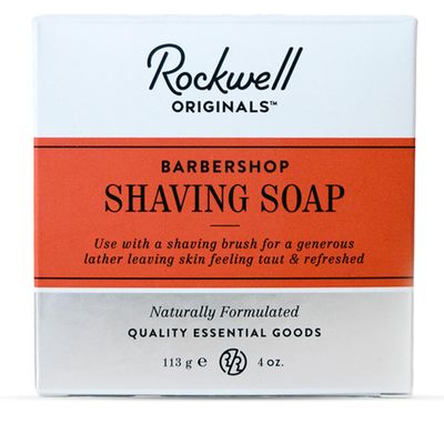 Rockwell Babershop Shaving Soap | Formulated with Shea Butter, Coconut Oil &amp; Wheat Protein for Smooth &amp; Soothing Wet Shave | Ideal for Sensitive Skin &amp; Thick Beards