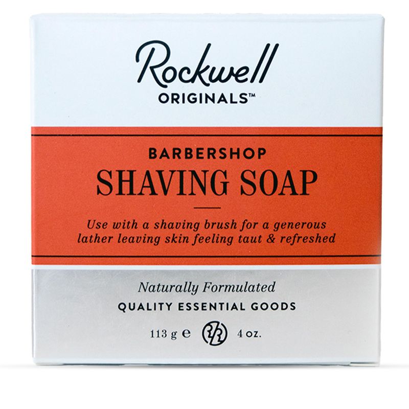 Rockwell Babershop Shaving Soap | Formulated with Shea Butter, Coconut Oil &amp; Wheat Protein for Smooth &amp; Soothing Wet Shave | Ideal for Sensitive Skin &amp; Thick Beards