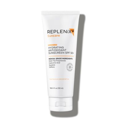 Replenix Hydrating Antioxidant Tinted Mineral Sunscreen with Medical-Grade Zinc, Dermatologist-Developed Oil-Free SPF 50+ for Face &amp; Body (4 fl. oz.)
