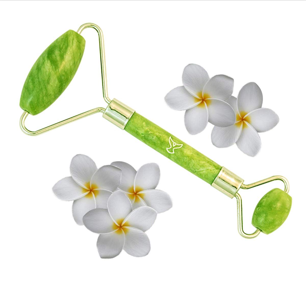 Jade Roller by BRILLIANT PEACE in beautiful Gift Box - relax and beautify with 100% genuine Jade stone facial massager beauty tool for eyes face and neck while rejuvenating skin and promoting wellness