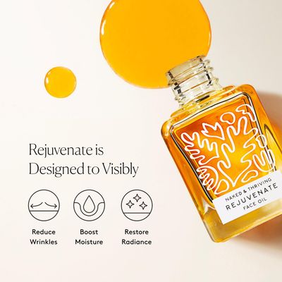 Naked &amp; Thriving Rejuvenate Restorative Face Oil | Organic, Vegan, &amp; Naturally-Derived Skin Care | Reduce the Look of Wrinkles and Moisturize Skin (1.18 oz/35 mL)