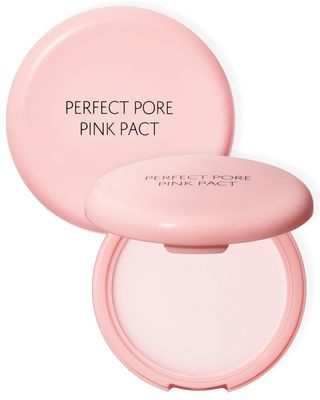 THESAEM Saemmul Perfect Pore Pink Pact - Makeup Finishing Pressed Powder for Sebum Control and Pore Minimization, Soothes Sensitive Skin with Calamine, Setting Powder, Clumps Free 12g