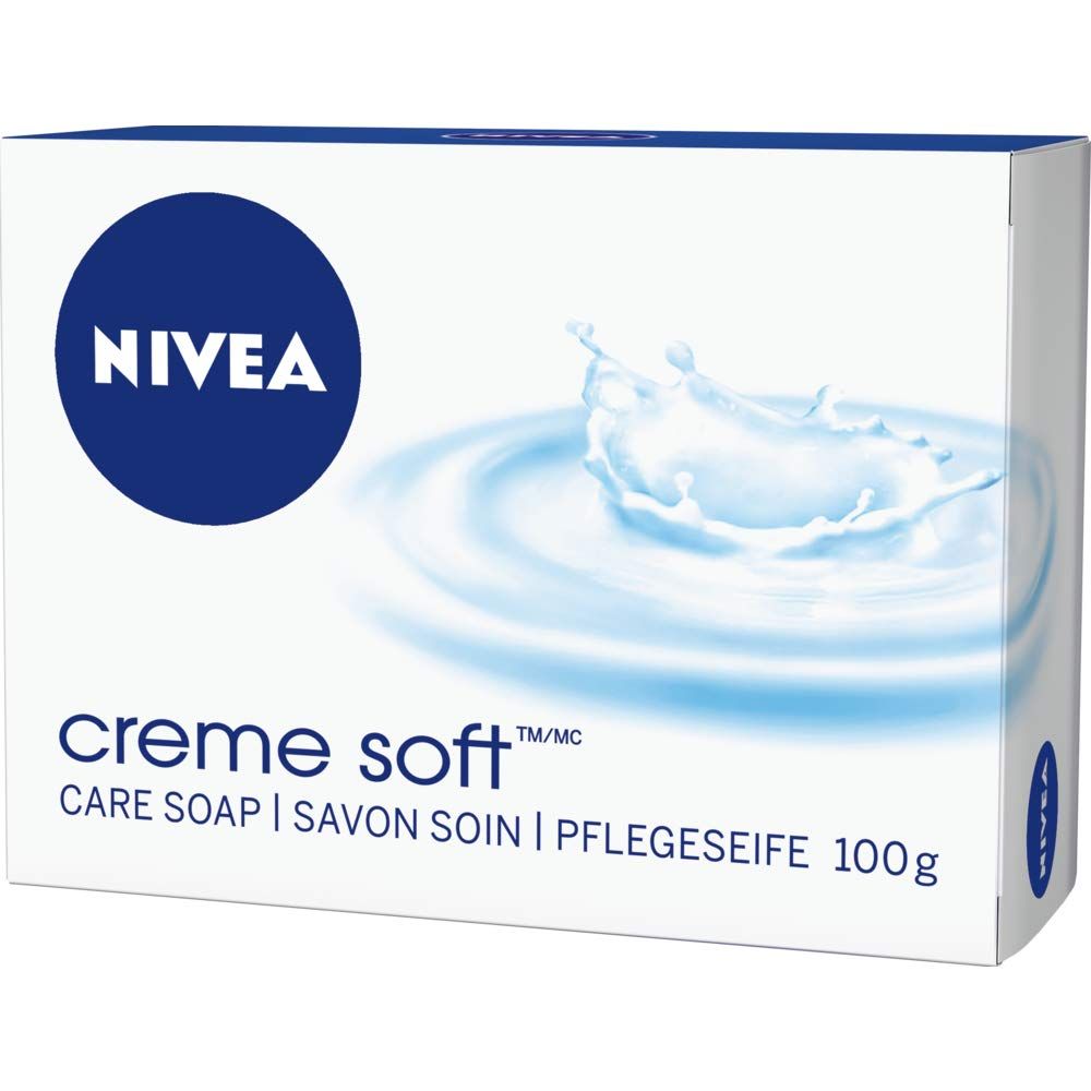 NIVEA Creme Soft Cream Soap, Pack of 6 (6 x 100 g).