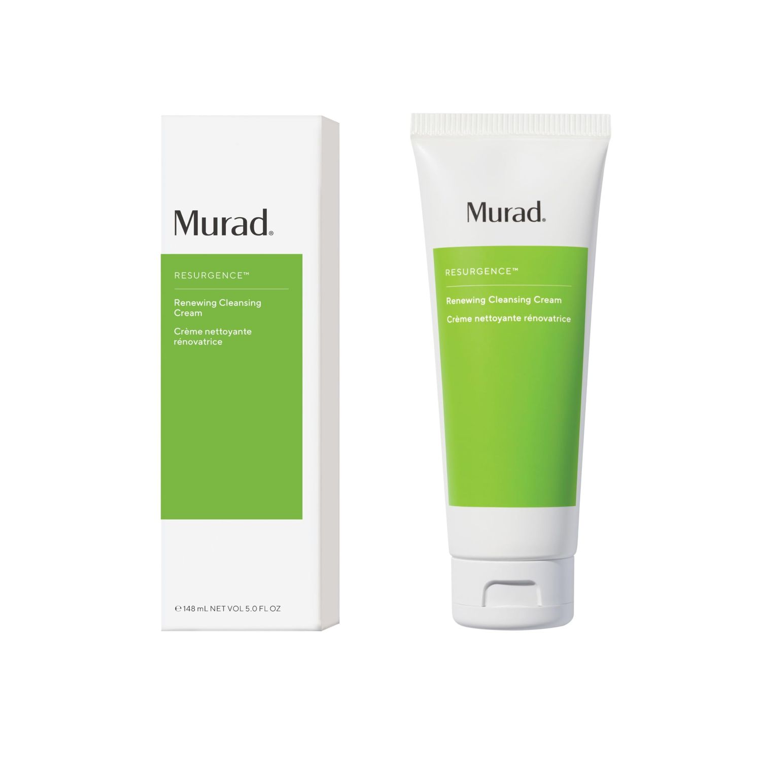 Murad Renewing Cleansing Cream - Anti-Aging, Cleansing Cream Face Wash - Lactic Acid and Antioxidant Vitamin-E Face Cleanser for Tightening, 5 Fl Oz