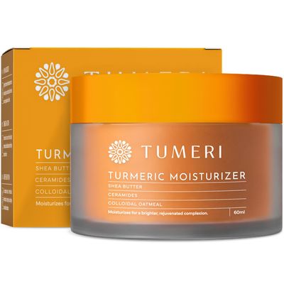 TUMERI Turmeric Face Moisturizer Cream and Body Cream 60 ml - Nourishing and Hydrating Face Cream for Dry Skin - Infused with Turmeric Curcumin, Shea Butter, Colloidal Oatmeal