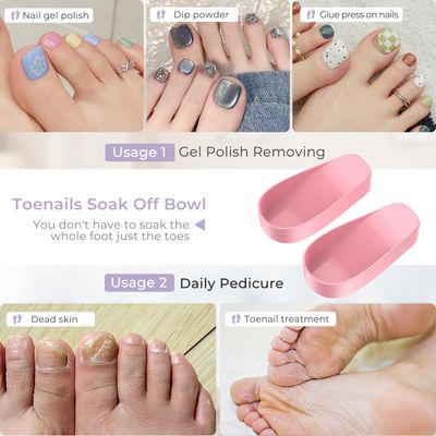YGQQOY Toe Nail Soaking Bowl, Pedicure Bowl Acetone Proof for Soaking Toe Nails, Toe Soak Off Bowl for Gel Polish Dip Powder Remover, Pedicure Tools for Feet