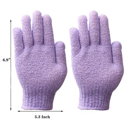 Shower Gloves,Double Sided Exfoliating Bath Gloves,Shower Body Scrub Gloves for Women & Men Deep Clean Skin Spa Massage Beauty Skin Shower Scrubber Bathing Accessories,#P207 (2pairs Color 06)