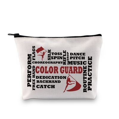 XYANFA Color Guard Cosmetic Bag Color Guard Gift Flag Girl Gift Senior Color Guard Gifts Birthday Zipper Pouch (Color Guard Cosmetic Bag)