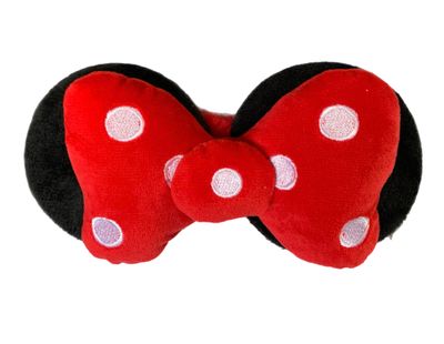 The Crme Shop x Disney Plush Headband w/ Minnie Mouse Signature Bow, Spa Headband for Washing Face, Skincare Headbands (Minnie Mouse)