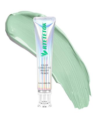 RTETETOK Green Primer Color Correcting for Face Before Makeup, Smoothing Primer Color Corrector for Redness, Brightening Base Makeup for Combination Skin