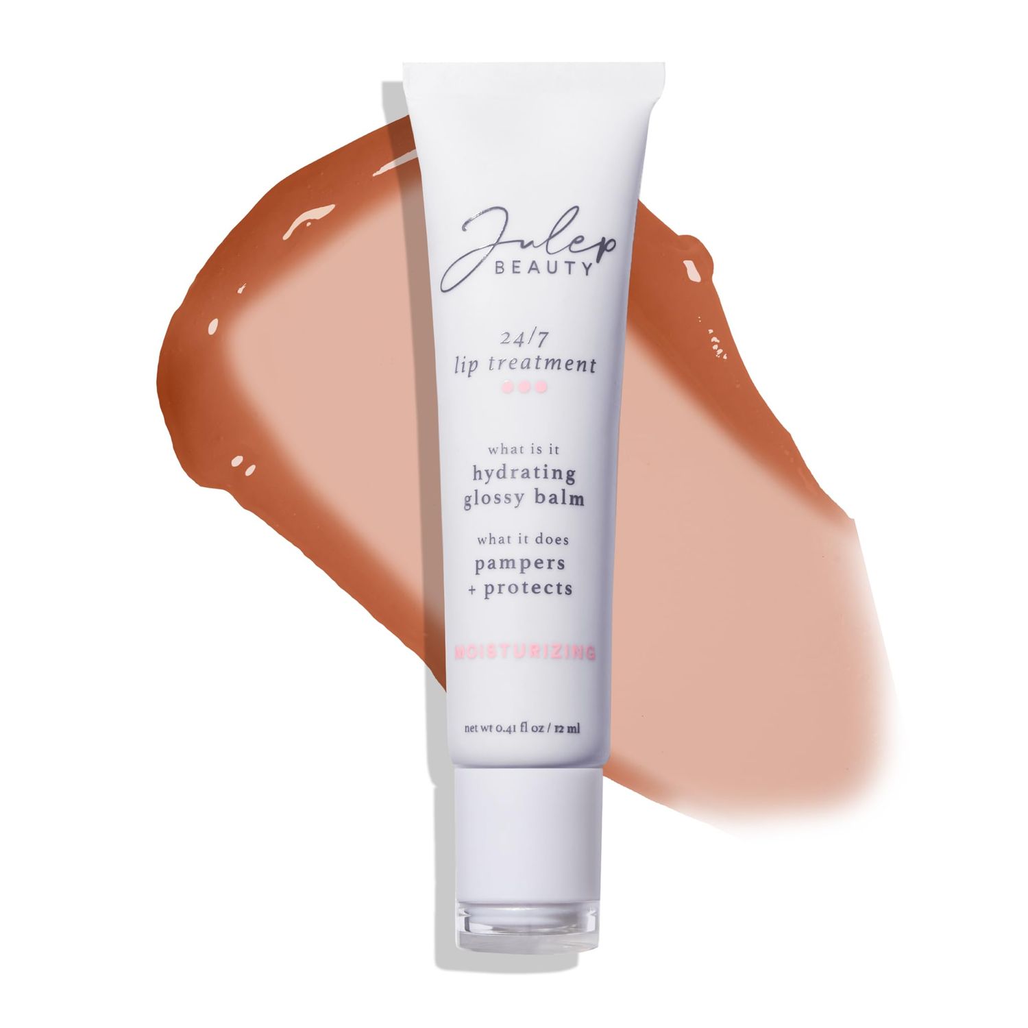 Julep 24/7 Lip Treatment - Hydrating &amp; Glossy Lip Balm and Lip Sleeping Mask with Shea Butter - Moisturize, Protect &amp; Soothe - Vegan &amp; Cruelty-Free - Sheer Berry