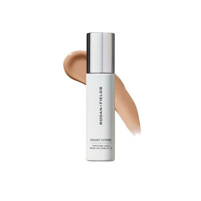 Rodan and Fields Radiant Defense Perfecting Liquid SPF 30 - Beige| 50 mL | 4-in-1 Makeup &amp; Skin Care Beauty Solution | Sunscreen | Face Moisturizer | Light Skincare Foundation | Sunscreen for Face