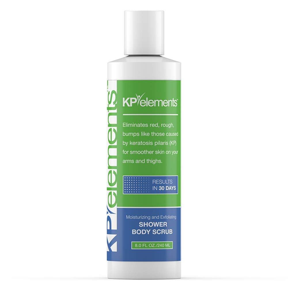 KP Elements Body Scrub (8 fl oz) | Keratosis Pilaris Treatment | Exfoliating Body Scrub and Body Moisturizer for Dry Skin | Helps Reduce Red Bumps | Body Skin Care Product for Men and Women