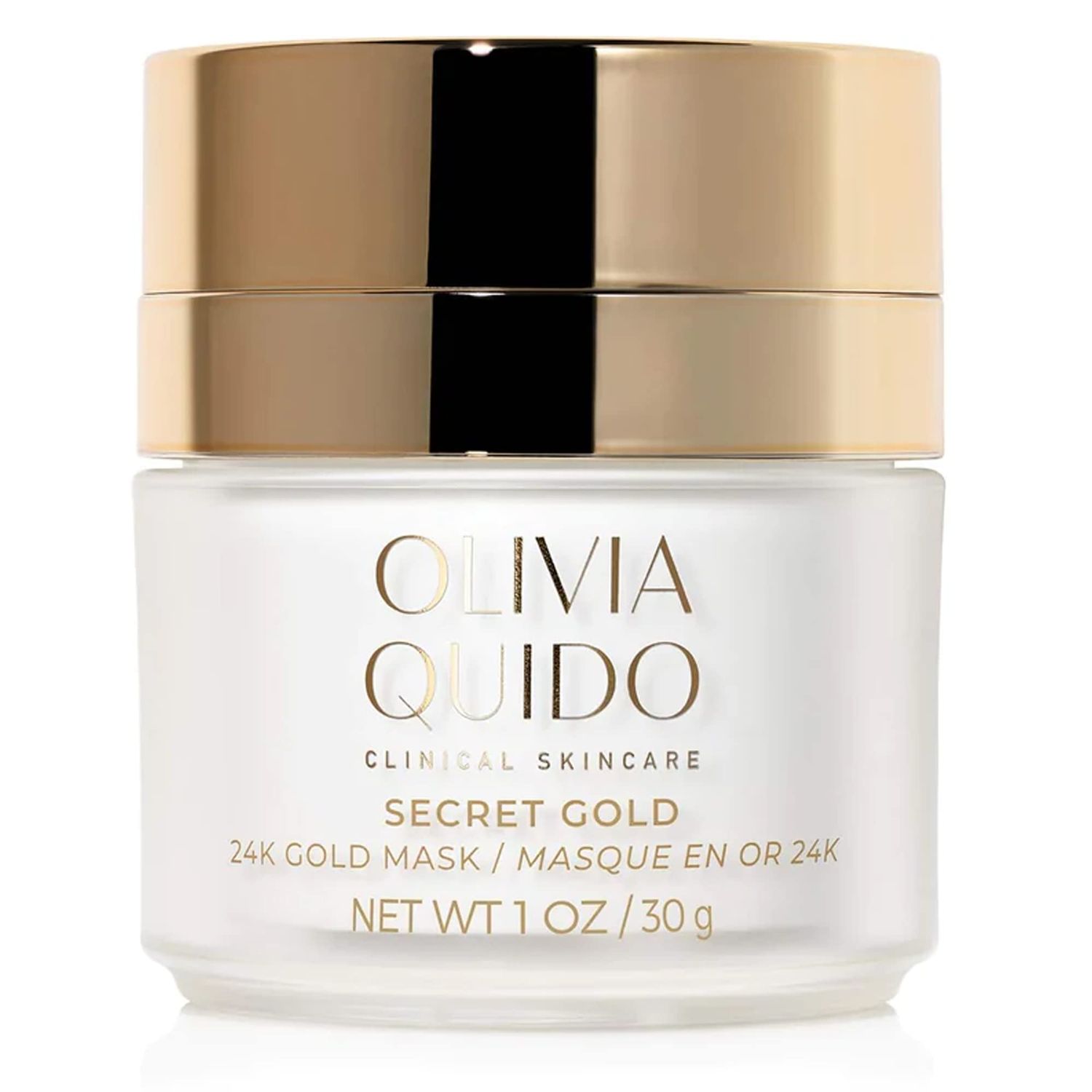 OLIVIA QUIDO Clinical Skin Care Secret Gold 24K Mask | Anti-Aging Night Cream for Face and Neck | Tightens Wrinkles &amp; Fine Lines | Whitens Dark Spots, Melasma &amp; Acne Scars | Non-Comedogenic Night Mask