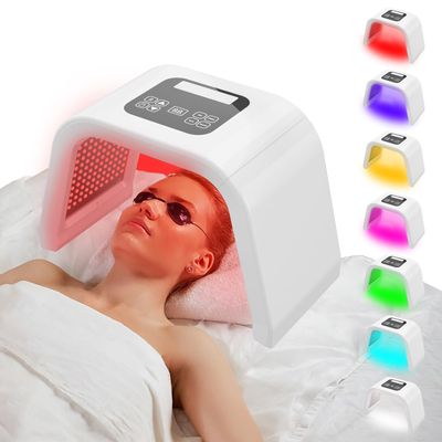 LED Light Therapy Facial Mask, Multi Color LED Face Mask, Portable Red Light Therapy Mask, Home and Travel Skin Care