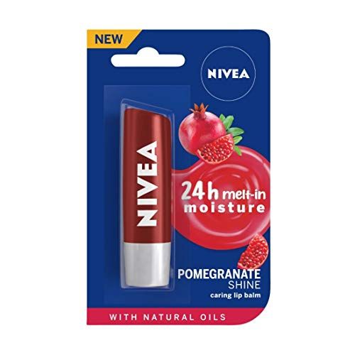 NIVEA Lip Balm, Pomegranate Shine, 4.8g